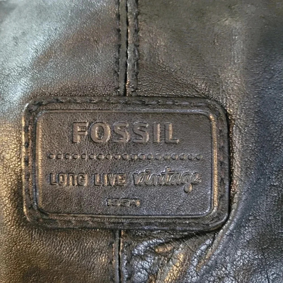 FOSSIL Large Long Live Vintage Modern Cargo leather shoulder crossbody bag purse - Picture 4 of 16